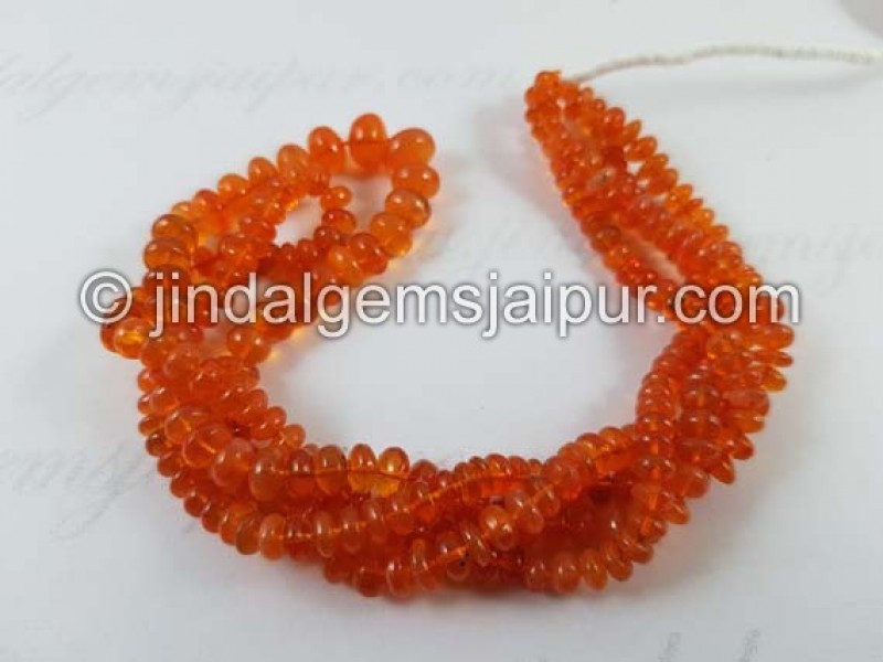 Fire Opal Far Smooth Roundelle Beads